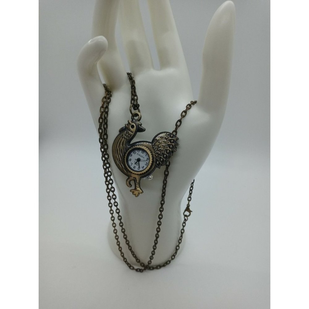 Strada Rooster Necklace Watch